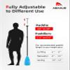 Abahub SUP Paddles - 3 Piece Adjustable Stand up Paddle - Lightweight Oar for Paddleboard, Aluminum Alloy PU Coated Shaft 68" - 84", Blue Plastic Nylon Blade view 3