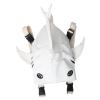 Retro Shark PU Backpack for Women Dual-Strap Shoulder Bag Harajuku Aesthetic Bucket Bag for Hand-Carry Fashionable (White) view 1