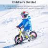 Jwthee Snow Scooter, Snow Bike Balanced Sled Ski Sled for Kids Sled Snowboard Snow Board Kit Snow Sledge Board Attachment for Training Bicycle Skiing Walker for Balance Bike Walker Golf Push Cart view 2