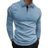Long Sleeve Golf Shirt Men Long Sleeve Polo Men Mens Dress Polo Shirts Ping Golf Mens White Polo Shirts Short Sleeve Mens Tops Casual Stylish(Blue,Small) view 2