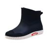 IWIHMIV Short Boots Rain Boots for Women Short Rubber Boots Waterproof Ankle Rain Boots Comfortable Slip On Rain Boots for WomenA1-Black,6.5 view 1