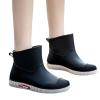 IWIHMIV Short Boots Rain Boots for Women Short Rubber Boots Waterproof Ankle Rain Boots Comfortable Slip On Rain Boots for WomenA1-Black,6.5 view 4