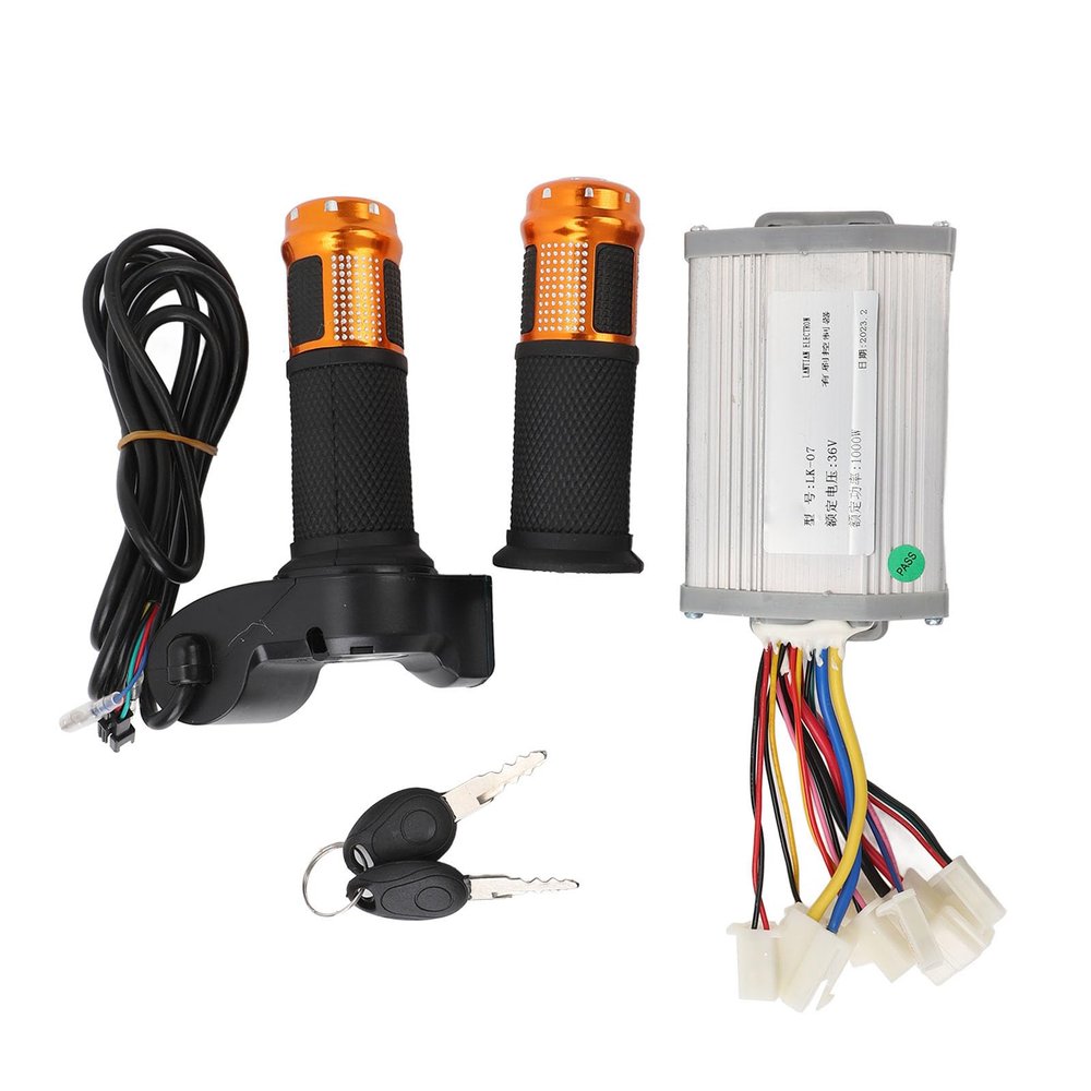 36V 1000W Motor Controller Throttle Grip, Aluminum Alloy Rubber Electric for Tricycle Modification, Electric Control for , Heavy Duty Motor Control for Modification