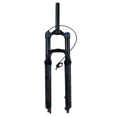 ZECHAO 140mm Travel Air Mountain Bike Suspension Fork,26/27.5/29 Inch Ultralight Gas Shock Absorber QR 9mm Bike Straight Steerer Fork (Color : Straight Remote Lock, Size : 29inch)