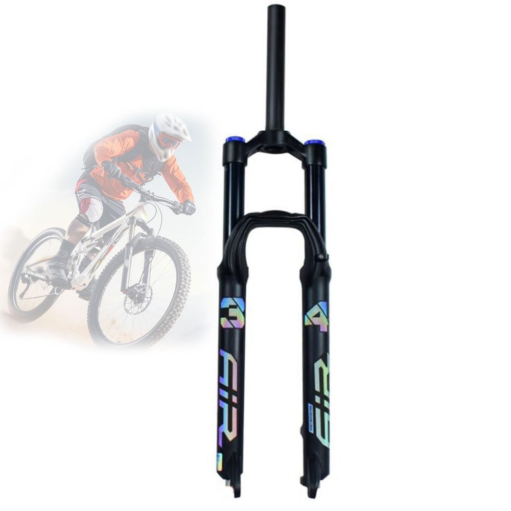 ZECHAO Aluminum Alloy 26 27.5 29in Mountain Bike Suspension Forks,160mm Travel 9mm Axle Quick Release Disc Brake XC/AM/FR Bike Cycling (Color : Straight Manual Lock, Size : 29inch)