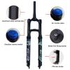 ZECHAO Aluminum Alloy 26 27.5 29in Mountain Bike Suspension Forks,160mm Travel 9mm Axle Quick Release Disc Brake XC/AM/FR Bike Cycling (Color : Straight Manual Lock, Size : 29inch) view 3
