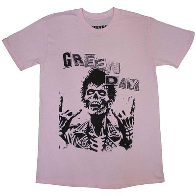 Men's Green Day Savior Zombie T-Shirt Medium Pink
