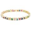 Lavencious Elegant 7" Tennis Bracelet Adorned with Sparkling Heart-Shaped AAA Cubic Zirconia for Women (Multi) view 1