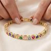 Lavencious Elegant 7" Tennis Bracelet Adorned with Sparkling Heart-Shaped AAA Cubic Zirconia for Women (Multi) view 4