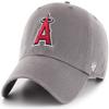 47 Brand MLB Dark Gray Team Color Primary Logo Clean Up Adjustable Strap Baseball Dad Hat Cap, Adult One Size Fits All - Los Angeles Angels - Dark Gray Team Color view 1