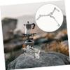 POPETPOP 2pcs Gas Tank Bracket Folding Holder for Camping and Outdoor Activities Compact Stand for Gas Canister Stability Uneven view 2