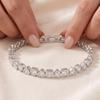 Lavencious Elegant 7" Tennis Bracelet Adorned with Sparkling Heart-Shaped AAA Cubic Zirconia for Women (Silver) view 4
