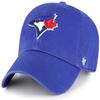 47 Brand MLB Team Color Home Primary Logo Clean Up Adjustable Baseball Cap Hat, Adult One Size Fits All - Toronto Blue Jays Blue view 1