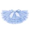 Baby Girls Tutu Skirt Sets with Diaper Cover Flower Headband for Toddler Ruffle Soft Tulle Bloomers Princess Half First Birthday Party Cake Smash Photo Shoot Outfits Beach Clothes Light Blue 2-3 Years view 3