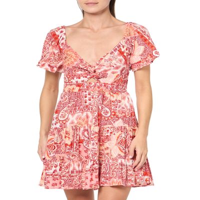 Angie Women's Tiered Skirt Short Sleeve Dress