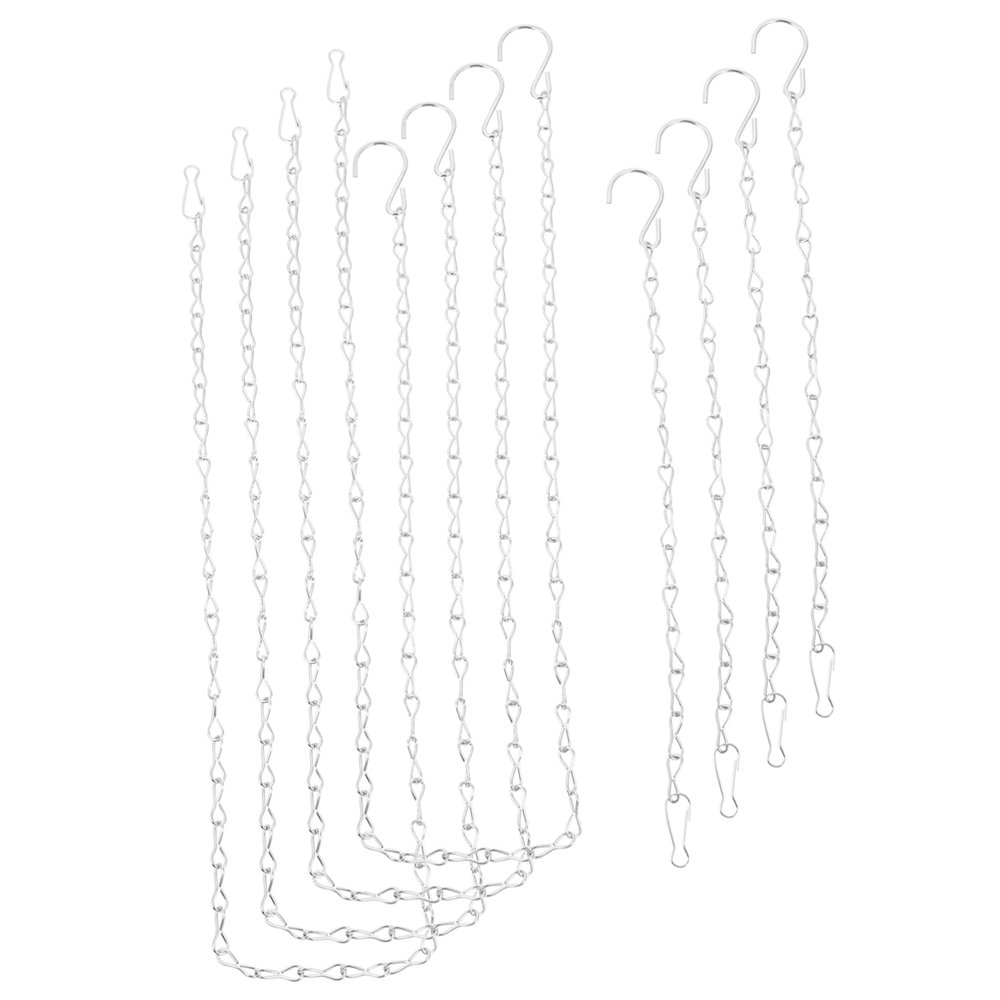 BESPORTBLE 8pcs Replacement Chain Hanger for Hanging Bird Cages Flower Pots and Lanterns Durable Chains for Indoor and Outdoor Use