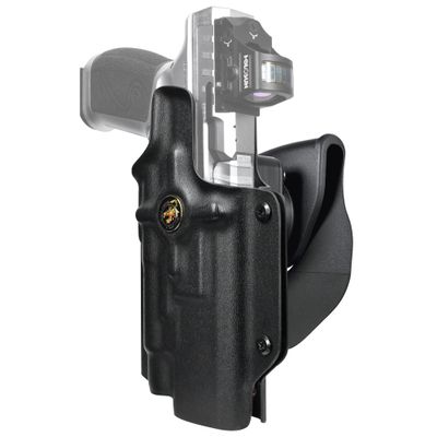 OWB Quick Release Paddle Holster fits Stoeger STR-9 F w/TLR-1 HL (Right-Hand Draw, Black)
