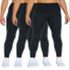 Bally Total Fitness Women's 3 Pack High Rise Legging, Black, XX-Large view 1