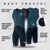 SLS3 Triathlon Suits Mens - Premium Trisuit Triathlon Men - Sleeveless, Quick Drying Tri Kit with Large Back Pocket (Navy Fractal, Medium) view 3