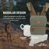 Marsupial Gear No-Mag Enclosed Binocular Pack - Magnet-Free Hunting Bino Chest Harness with Silent Fleece Lining, Ranger Green, Medium view 3