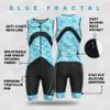 SLS3 Triathlon Suits Mens - Premium Trisuit Triathlon Men - Sleeveless, Quick Drying Tri Kit with Large Back Pocket (Blue Fractal, Small) view 3