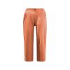Cotton Linen Capri Pants for Women Casual 2024 Summer Straight Leg Pant Loose Cropped Trousers with Pockets Wide Leg Pull on Pants for Women Orange M view 2