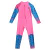 ABAFIP Kids Boys Girls Modest Swimsuit Long Sleeve Swimwear Full Cover Zipper One Piece Bathing Suit Peach 3-4T view 1