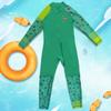 ABAFIP Kids Boys Girls Modest Swimsuit Long Sleeve Swimwear Full Cover Zipper One Piece Bathing Suit Dark Green 7-8 Years view 3
