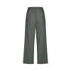 Linen Capri Pants for Women Casual 2026 Summer Drawstring Elastic High Waist Capris Wide Leg Cropped Trousers Summer Outfits for Women 2026 Army Green 3X view 4