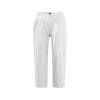 SMIDOW Cotton Linen Capri Pants for Women Casual 2026 Summer Straight Leg Pant Loose Cropped Trousers with Pockets Wide Legged Pants for Women White M view 2