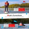 Abahub 4-Piece SUP Paddle/Kayak Oar, Adjustable Stand up Paddleboard Paddles, Lightweight Aluminum Alloy PU Coated Shaft Blue Plastic Blade view 2