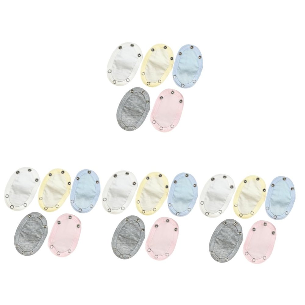 PACKOVE 20pcs Cotton Bodysuit Extenders for Toddlers Soft Snap Extenders for Jumpsuits Unisex Cotton Material for Outdoor Activities and Comfort