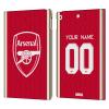 Head Case Designs Officially Licensed Custom Customized Personalized Arsenal FC Home 2023/24 Kit Leather Wallet Case Compatible with Apple iPad 10.2 2019/2020/2021 view 1