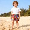 Boy's Short Quick-Dry Beach Shorts Outdoors Swim Trunks Kids Boardshort Drawstring Flower Red+Coconut Tree Grey 9-10Y/140 view 4
