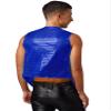Alvivi Mens Sequin Sleeveless Waistcoat Jazz Dance Sexy Tank Top Irregular Hem Dressy Vest Clubwear Royal Blue C Medium view 2