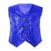 Alvivi Mens Sequin Sleeveless Waistcoat Jazz Dance Sexy Tank Top Irregular Hem Dressy Vest Clubwear Royal Blue C Medium view 3