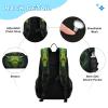 AEZODI Green Dragons Backpack for Kids Lightweight Travel Schoolbags with Lunch Box Set view 3