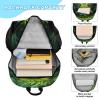 AEZODI Green Dragons Backpack for Kids Lightweight Travel Schoolbags with Lunch Box Set view 4