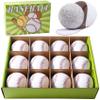 Disents 12 Pack Standard Size Adult Baseballs - 9 inch Unmarked & Leather Covered Training Ball Practice Baseball for League Play, Pitching, Hitting, Batting, Fielding, Autograph view 1