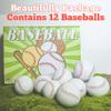Disents 12 Pack Standard Size Adult Baseballs - 9 inch Unmarked & Leather Covered Training Ball Practice Baseball for League Play, Pitching, Hitting, Batting, Fielding, Autograph view 4