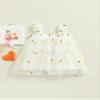 Baby Girls Tutu Dress Summer Sleeveless Backless Princess Birthday Party Dresses Floral Fruit Tulle Sundress 1-4Y (White Pineapple, 3-4 Years) view 2