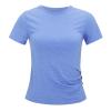 NineFit Basics Girls Casual Short Sleeve T Shirts Kids Loose Soft Tunic Tops Summer Tees Blouses (Blue, 6-7 Years) view 3