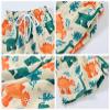 HSTiSan Boys Beach Shorts Athletic Quick Dry Swim Trunks Children Boardshort Tree Leaves Yellow+Dinosaur Beige 8-9Y/130 view 2