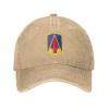 Adjustable 177th Armored Brigade CSIB Baseball Caps for Men Women Hat Vintage Cowboy Baseball Cap Hats Natural view 2