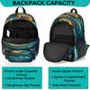YPPAHHHH School Backpack for Boys Girls, Ethnic Peacock Feather Elementary School Bags Abstract Feather Lightweight Bookbag Laptop Backpack Casual Daypack Rucksack for Kids Teens view 3