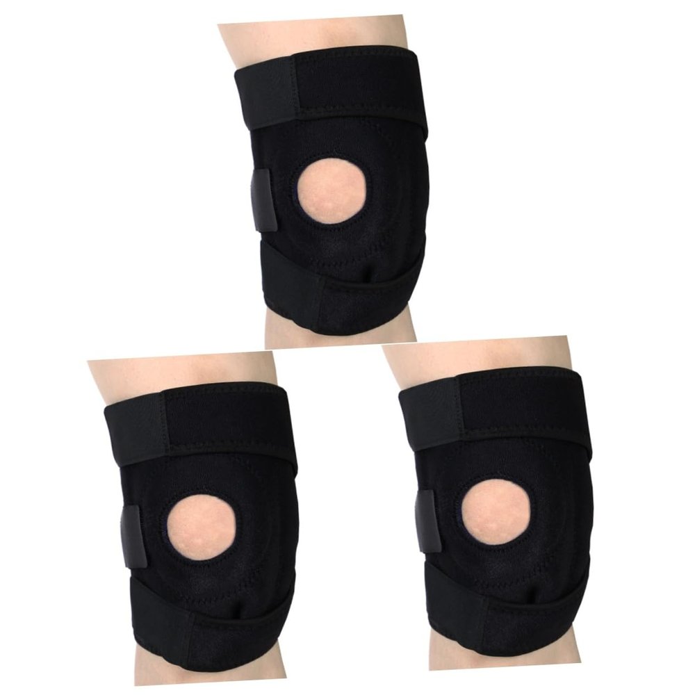 FOMIYES 3pcs Knee Support Brace Sleeve Compression Protector for Running and Hiking Open Patella Design for Injury Recovery and Stability for Outdoor Sports Activities