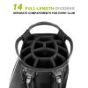 ANNCORD Golf Stand Bag 14 Way Top Dividers Full-Length with Stand, 8 Pockets, Cooler Pouch, Waterproof Golf Bag for Men, Dual Strap, Rain Hood, Green & Black view 2