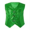 Alvivi Mens Sequin Sleeveless Waistcoat Jazz Dance Sexy Tank Top Irregular Hem Dressy Vest Clubwear Dark Green C Medium view 3