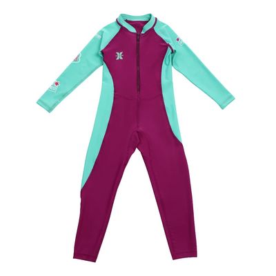 ABAFIP Kids Boys Girls Modest Swimsuit Long Sleeve Swimwear Full Cover Zipper One Piece Bathing Suit Bordeaux 2-3T