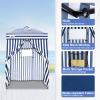 EAGLE PEAK EAGLE PEAK Flex Ultra Compact Pop-up Canopy, Sun Shelter, Changing Room, Portable Privacy Canopy Cabana, 5x5ft Canopy Tent, for Pool, Fashion Photoshoots, or Camping White/Blue view 2